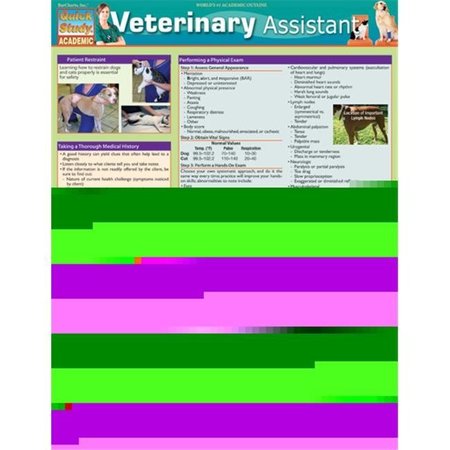 BARCHARTS BarCharts 9781423216728 Veterinary Assistant Quickstudy Easel 9781423216728